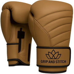 Tan Brown Boxing Gloves for Men & Women – Premium Sparring, Kickboxing, MMA & Training Gloves with Wrist Support