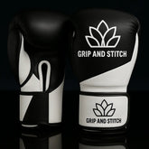 Pro Training Boxing Gloves – Black & White Edition