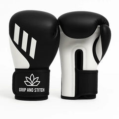 Pro Training Boxing Gloves – Black & White Edition