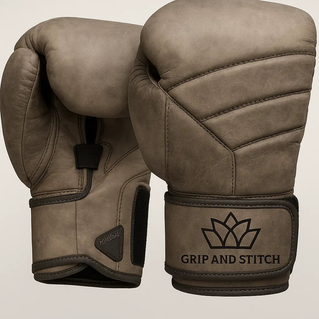 Antique Leather Boxing Gloves – Premium Coffee Edition
