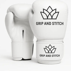 White Leather Boxing Gloves – Pro Training Series