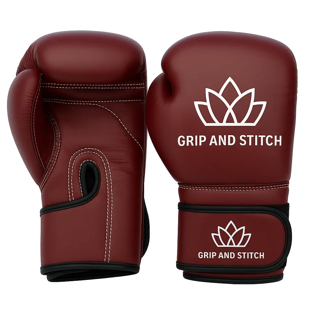 Maroon Boxing Gloves for Training & Sparring – Premium PU Leather Punching Gloves