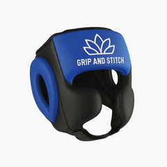 Boxing Head Guard – Padded MMA & Sparring Headgear  | Blue & Black