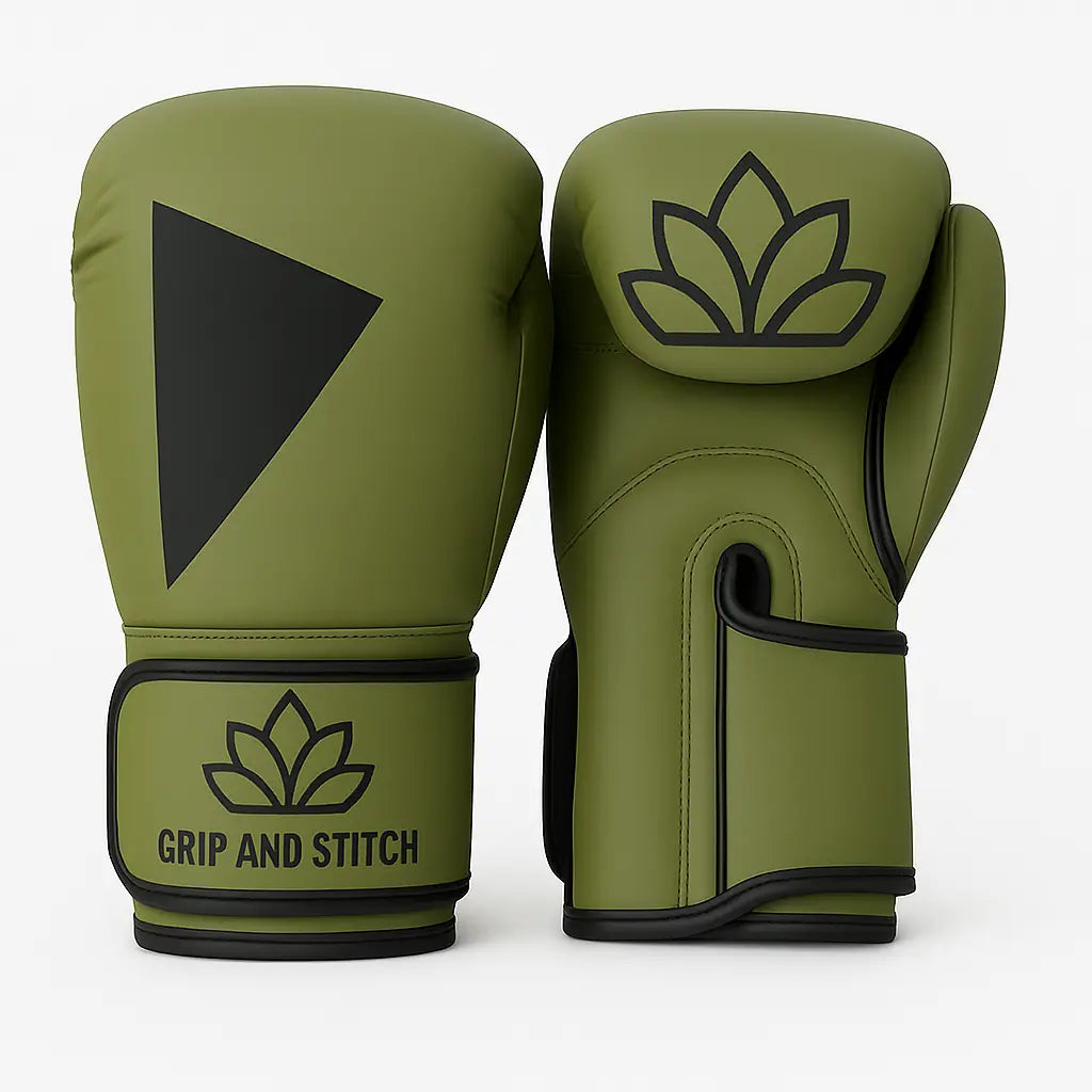 Premium Olive Green Boxing Gloves – Pro Training & Sparring Gear